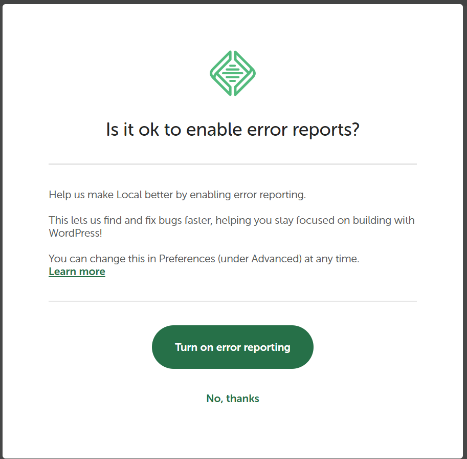 エラー時の選択画面