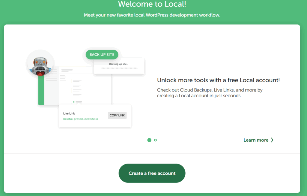 セットアップ完了画面